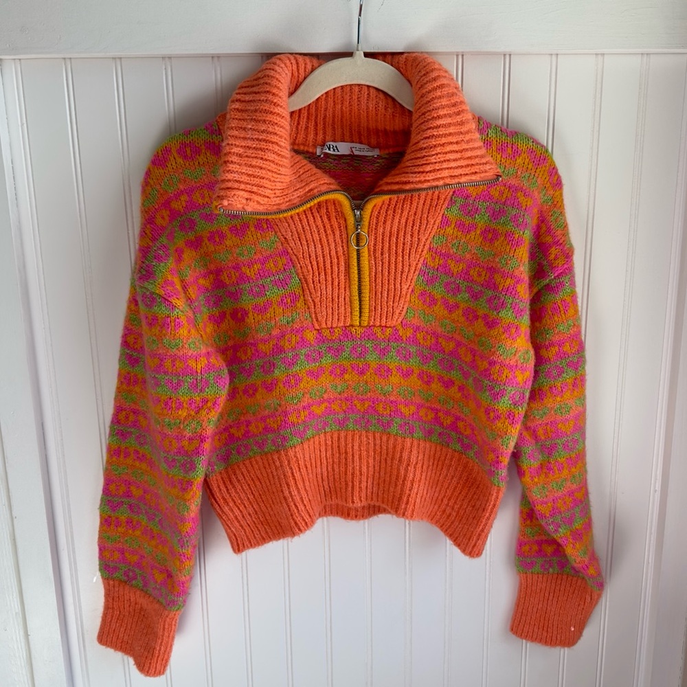 Zara half zip sweater